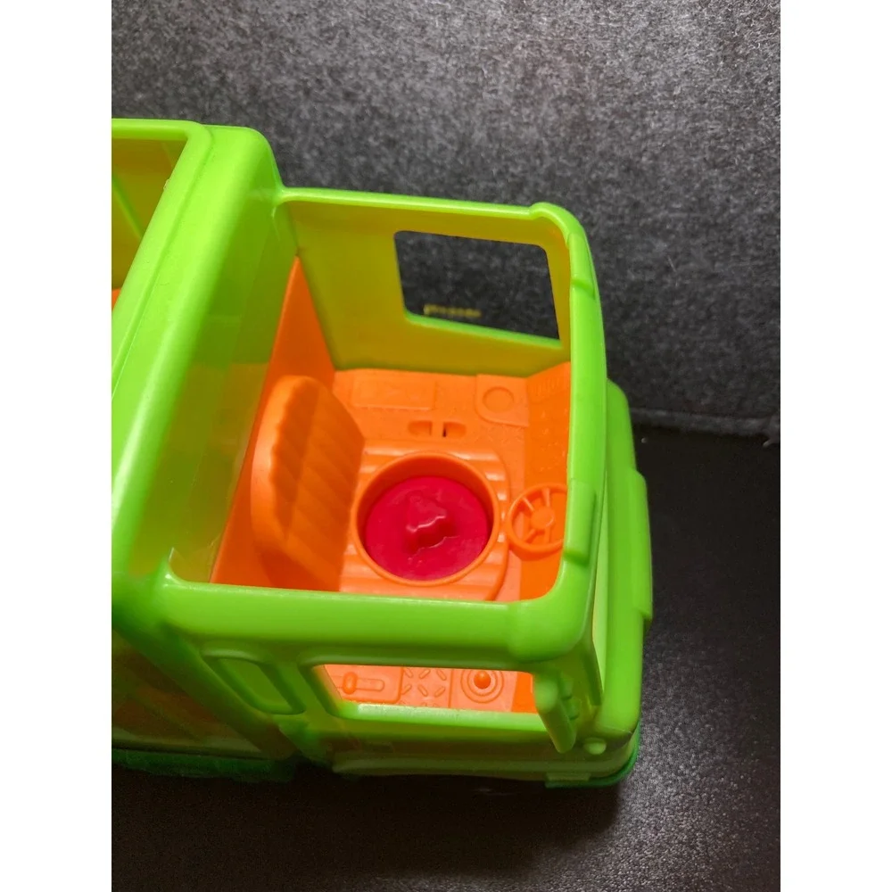 Fisher Price Little People Green Orange Garbage Truck Toy Kids Toddler Play‎